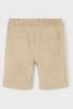 Name It Neutral Woven Cargo Shorts With Adjustable Waist