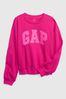 Gap Pink Logo Graphic Crew Neck Sweatshirt