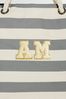 Personalised Small Letter Monogrammed Beach Bag by Alphabet