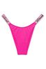 Victoria's Secret Fuchsia Frenzy Pink Smooth Brazilian Shine Strap Knickers