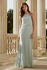 Buy Lipsy Green Petite Kate Hand Embellished Sequin Halter Bridesmaid Maxi  Dress from Next Lithuania