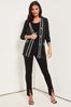 Lipsy Black Tipped Pockets Button Up Cardigan