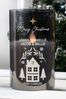 Personalised Christmas Smoked Glass LED Candle by PMC
