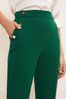 Friends Like These Green Button Waist Tailored Tapered Trousers