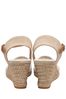 Dunlop White Wedge Sole Espadrille  Sandal With Crochet Upper
