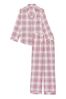 Victoria's Secret Purest Pink Tartan Flannel Long Pyjamas