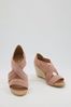 Office Nude Crossover Strap Wedge Espadrille