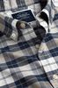 Charles Tyrwhitt Grey Check Plain Slim Fit Button-Down Washed Oxford Shirt