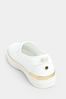 Yours Curve White Extra-Wide Fit Hardware Slip On Trainer