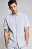 Threadbare Grey Luxe Cotton Blend Jersey Pique Short Sleeve Shirt