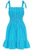 Pour Moi Blue Hannah Embroidered Woven Tie Strap Dress