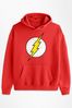 All + Every Fire Red The Flash Lightning Bolt Logo Kids Hooded Sweatshirt