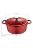 Bergner Red Enamel Cast Iron 5.7L Casserole with Lid