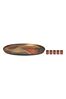 Ivyline Copper Christmas Oval Centrepiece Metal with Magnetic Candle Holders