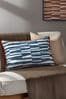 HÖEM Blue Piper Abstract Piped Feather Filled Cushion
