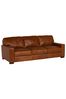 Barker and Stonehouse Rust Brown Lorenza Leather 3 Seater Sofa