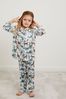 Personalised HA Mini Girls Satin Long Sleeve Pyjama Set by HA Design