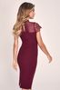Lipsy Berry Lace Top Bodycon Dress