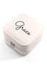 Personalised Powder Pink Jewellery Case by Treat Republic