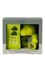 Totes Green Childrens Plush Toy and Super Soft Slipper-Sox Set