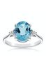 The Diamond Store Blue Topaz 2.60ct and Diamond Ring in 9K White Gold