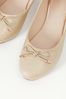 Lipsy Gold Metal Bow School Ballerina Shoe