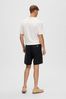 Selected Homme Navy Blue Linen Shorts