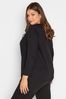Yours Black Curve Cotton Long Sleeve Top