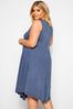 Yours Blue Curve Sleeveless Swing Dress