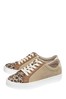 Lotus Footwear Leopard Print Leather Lace-Up Trainers