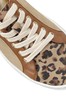 Lotus Footwear Leopard Print Leather Lace-Up Trainers