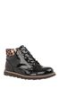 Lotus Footwear Black Lace-Up Ankle Boots