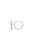 Estella Bartlett Silver Pave Set Hoop Earrings with White CZ