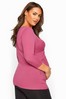 Bump It Up Pink Maternity Ribbed Front Twist Top