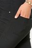 Yours Black Curve Bengaline Crop Trouser