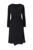 Pour Moi Black Sofa Loves Lace Jersey Wrap Dressing Gown
