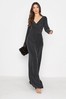 Long Tall Sally Silver Sparkle Wide Leg Jumpsuit