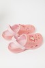Lipsy Pink Glitter Closed toe Clog Sandal (Older)