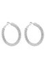 Lipsy Jewellery Silver Plated Crystal Pave Hoop Earring
