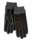 Totes Black Mens Suede & Knit Glove Smart Touch