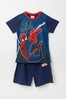 Kid Genius Blue Go Spidey Spiderman Short Sleeved Character Pyjama Short Set