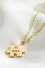 Personalised Mini Jigsaw 18ct Yellow Gold Plate Necklace by Posh Totty Designs