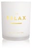 Katie Loxton Clear Sentiment Scented Candle | And Relax | White Orchid and Soft Cotton | 160g