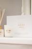 Katie Loxton Sentiment Mini Fragrance Set | Home Sweet Home | White Orchid and Soft Cotton | 62g Candle 50ml Diffuser