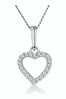 The Diamond Store 9k White Gold Stellato Diamond Heart Necklace