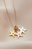 Personalised Tricolore Stars Necklace by Posh Totty