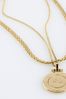 PILGRIM Gold Nomad 2 in 1 Coin and Rope Chain Necklace