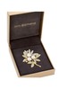 Jon Richard Gold Leaf And Pearl Brooch in a Gift Box
