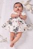 Lipsy White Baby Puff Sleeve Dress With Matching Knicker