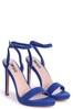 Linzi Blue Higher Love PU Open Back Barely There Stiletto Sandal